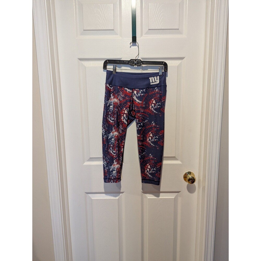 NFL Blue Red White Size Small New York Giants tie dye Capri yoga pants